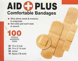 Assorted Washproof Plaster Strips (100/Box)