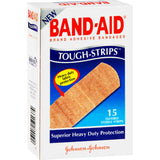 Band-Aid Tough-Strips Adhesive Bandages (15 Strips/Box)