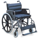 Wheelchair - Steel/Nylon - Extra Wide with Detachable Arm/Foot Rest