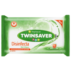 Twinsaver Disinfectant Wet Wipes 40 Pack