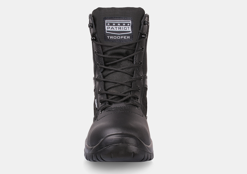 Trooper Black 8-Inch Safety Boots Steel Midsole