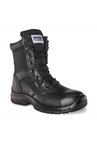Trooper Black 8-Inch Safety Boots Steel Midsole