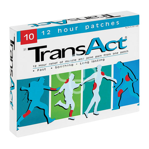 TransAct Medicated Patches (10/Pack) | The Paramedic Shop cc