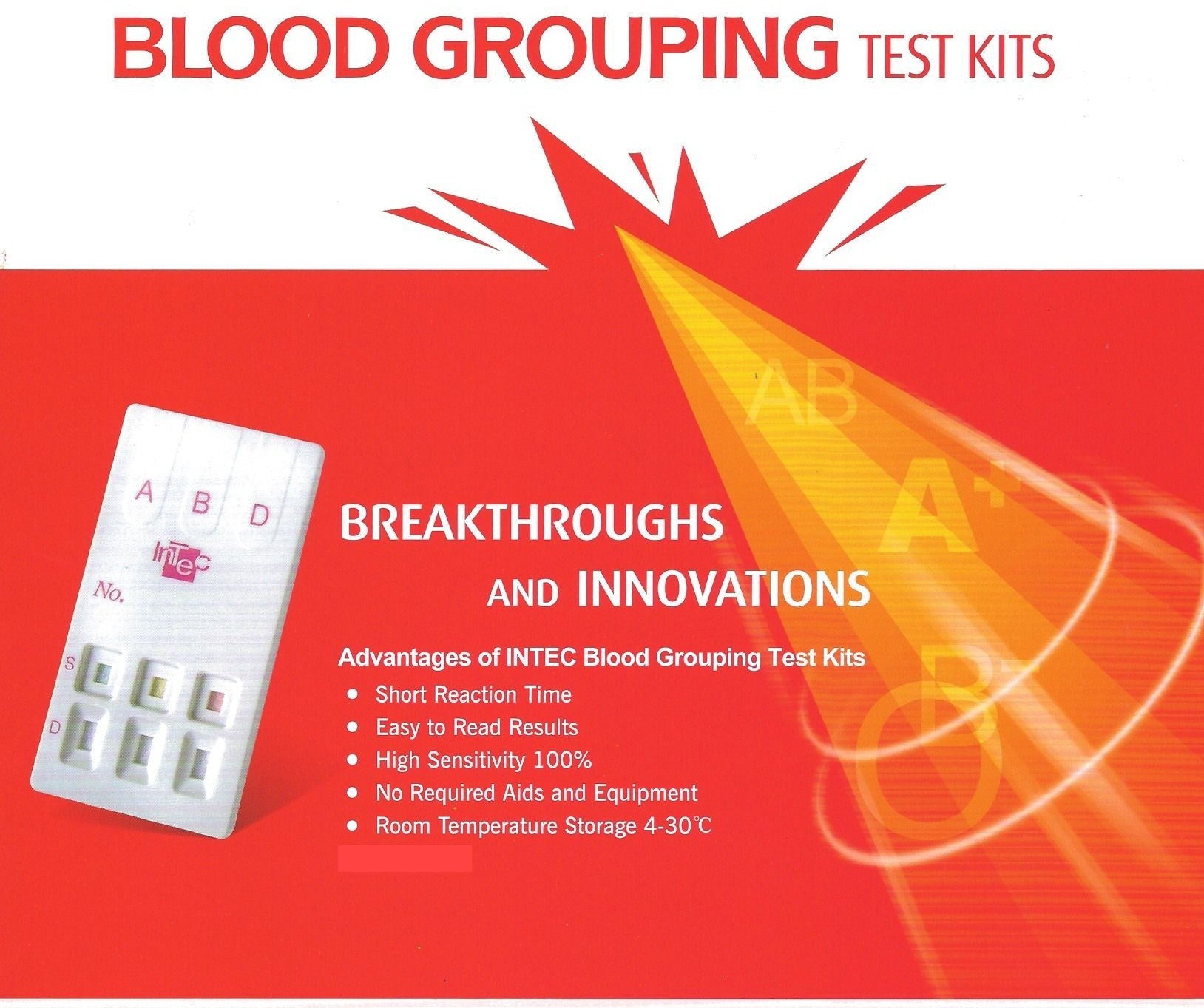 Blood Group Test Kit (Blood Type) - ABO & RHD (Combined) (Expiry 25.03.2025)