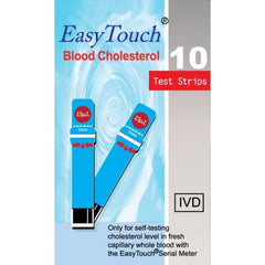 Easy Touch Cholesterol Test Strips (10 per Vial)