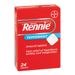 Rennie Antacid Peppermint 24 Tablets