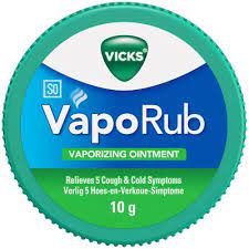 Vicks VapoRub Cold Cough Vaporize Rub Blocked Nose Headache Nasal  Congestion
