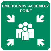 Small Emergency Assembly Point safety sign – The Paramedic Shop cc