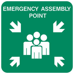 Large Emergency Assembly Point safety sign