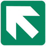 Diagonal Green Arrow safety sign