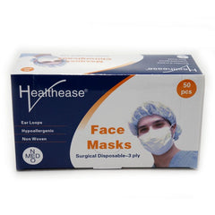 Healthease Surgical Face Mask 3ply Ear Loop Type (50/Box)